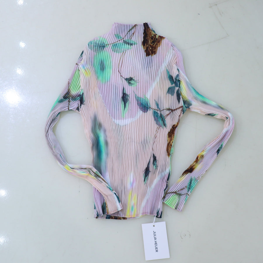 JULIA HEUERLEE PLEATED TOP IN EDWARD PINK