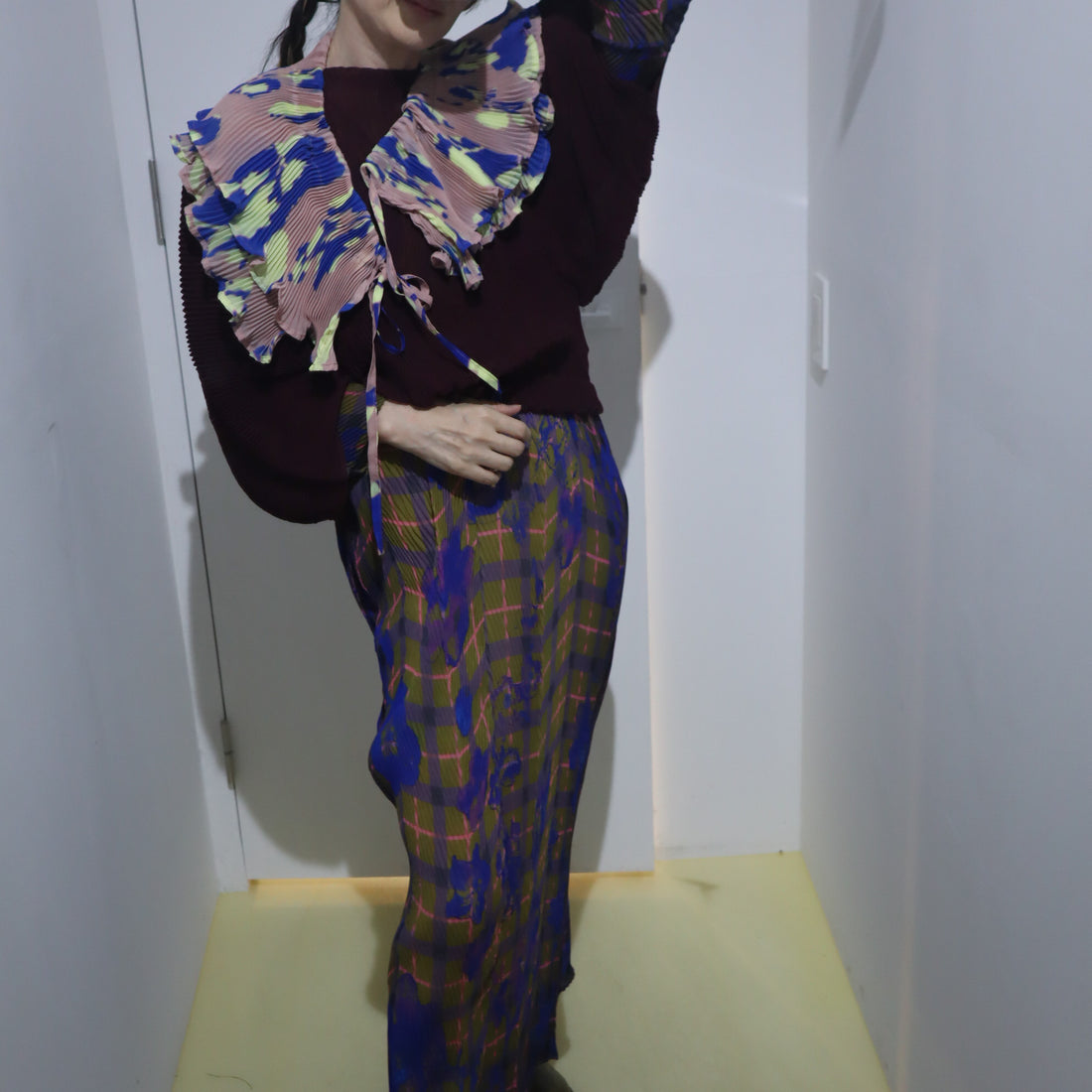 JULIA HEUER  SUE HANDPLEATED KAFTAN IN MALIK