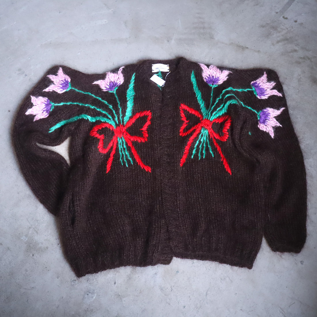 SOFIO GONGLI  FLOWER KNIT CARDIGAN "C"