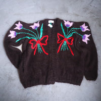 SOFIO GONGLI  FLOWER KNIT CARDIGAN "C"