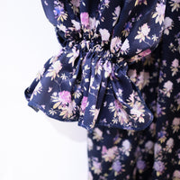 ANIGIG  FLORIS DRESS FLOWER NAYV x PINK LAVENDER