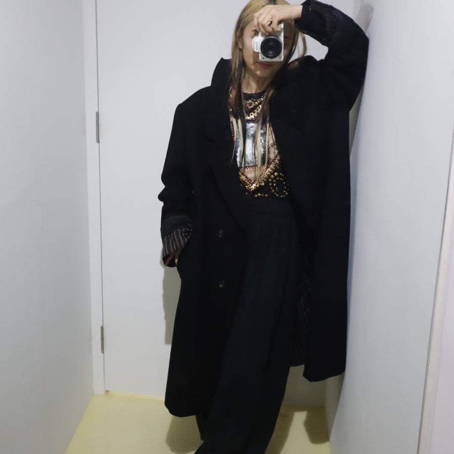 ANIGIGFINEST MATERIALS COAT “D” BLACK