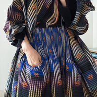 JULIA HEUER  KENZA HANDPLEATED SKIRT IN HELGE