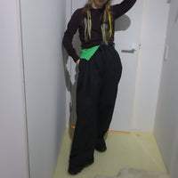 MERYLL ROGGE  WORKER DRAWSTRING CHINO  NAVY CHECK