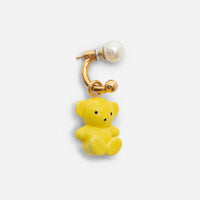 ANDRESGALLARDO  TEDDY BEAR & PEARL SING EARRING