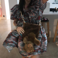 ANIGIG  ANIMAL FLUFFY SHOULDER BAG"BEAR"