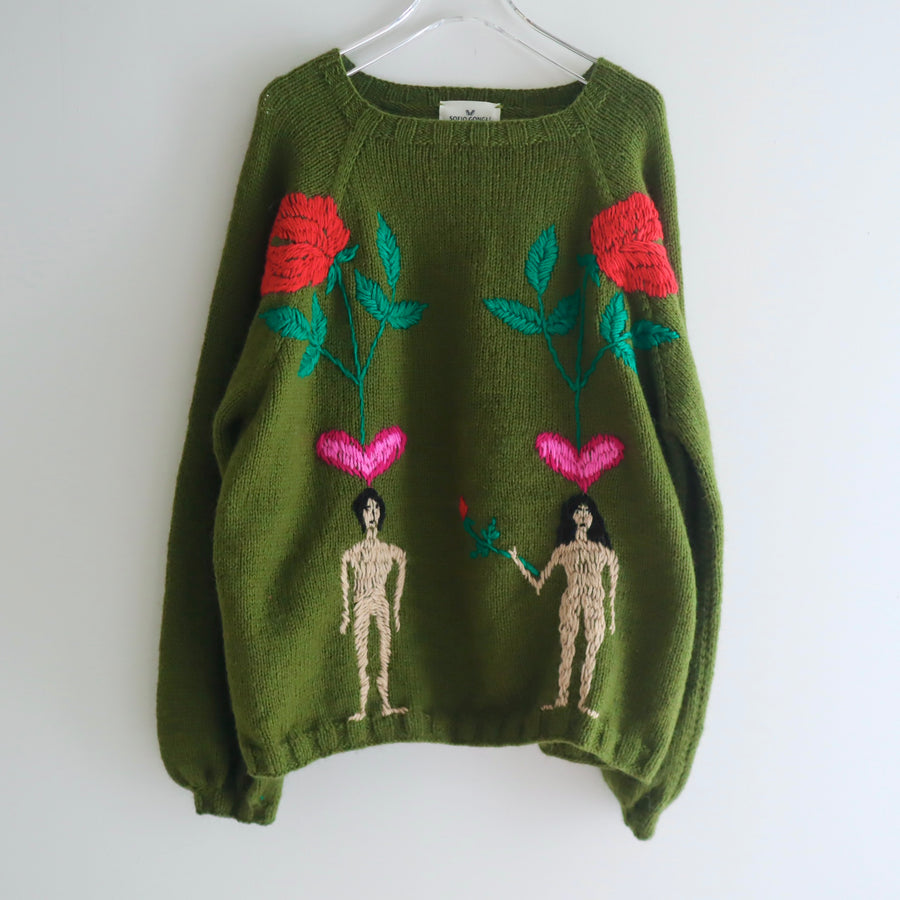 SOFIO GONGLIPULLOVER KNIT KHAKI