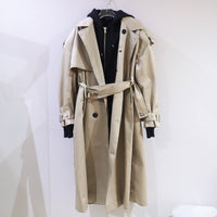 MERYLL ROGGE  TRENCH COAT WITH DETACHABLE HOOD