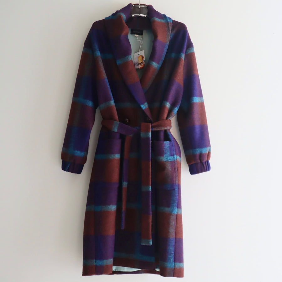 FRANZIUSTOWEL COAT ORANGEBLUE CHECK