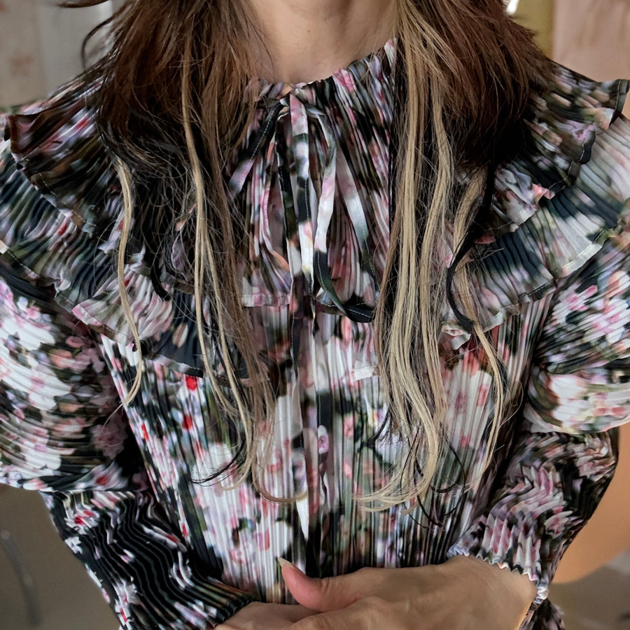 JULIA HEUERPHOEBE HANDPLEATED DRESS IN HOLLE