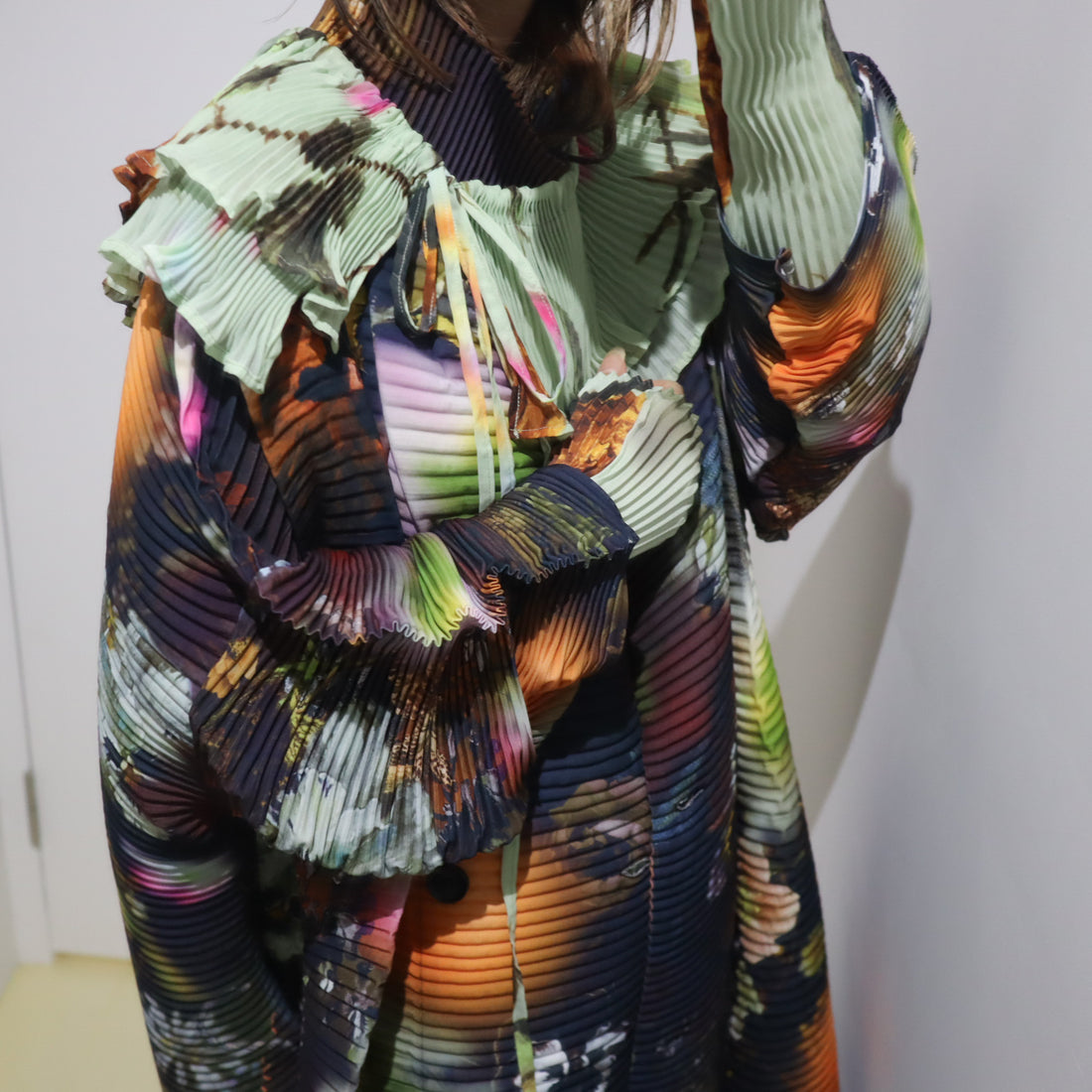 JULIA HEUER  JOHAN HANDPLEATED COAT IN NOLA