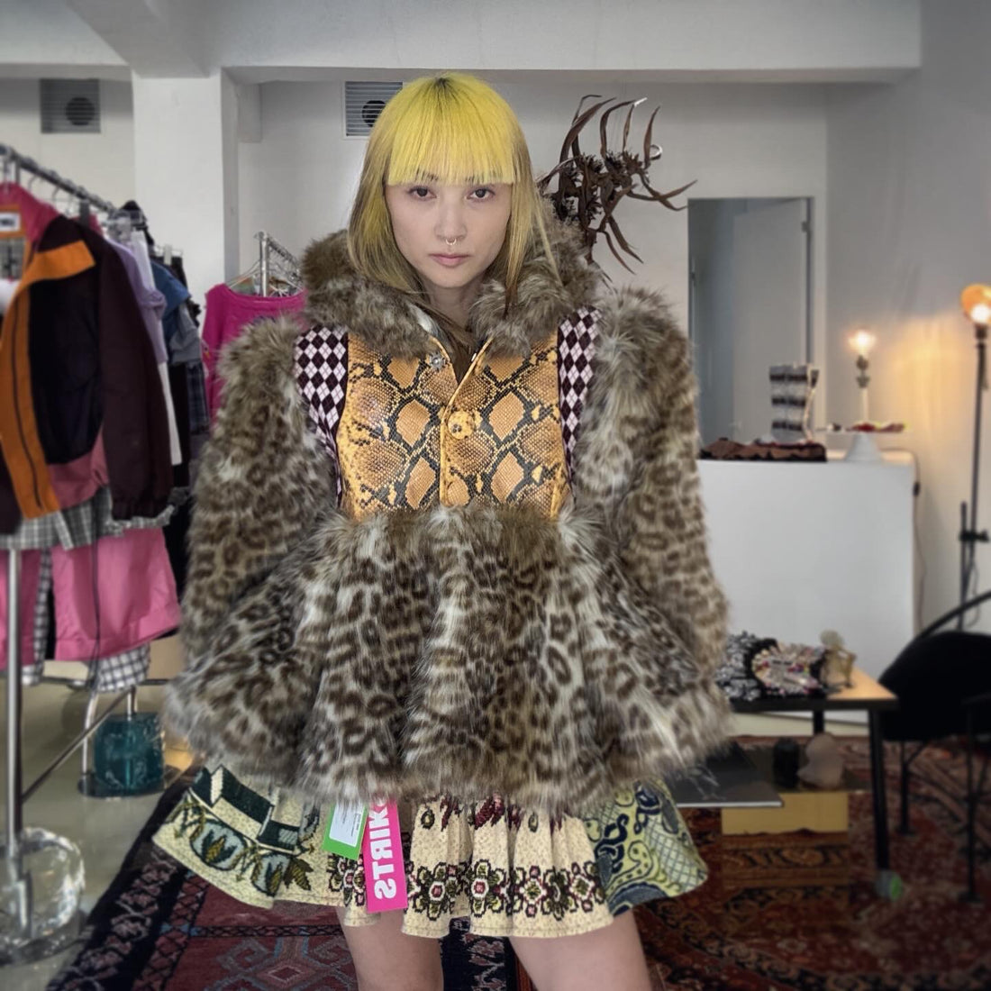 CHOPOVA LOWENA  TATJANA FUR JACKET