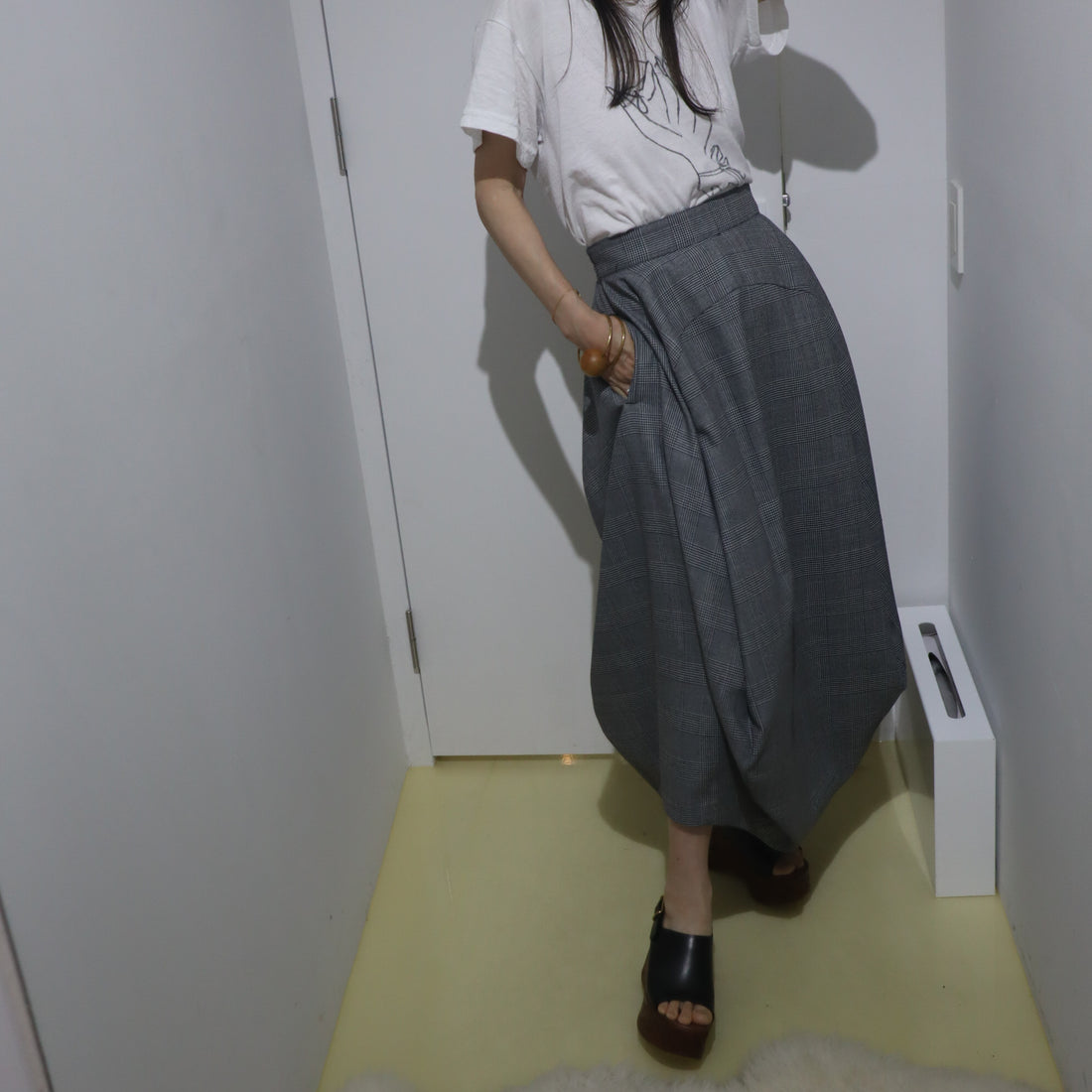 ANREALAGE   BALL POLYESTER SKIRT