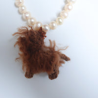 MINITURE FLUFFY  DOG”BROWN"