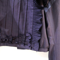 MIKIOSAKABE  STRIPED FRILLED JACKET "NAVY"