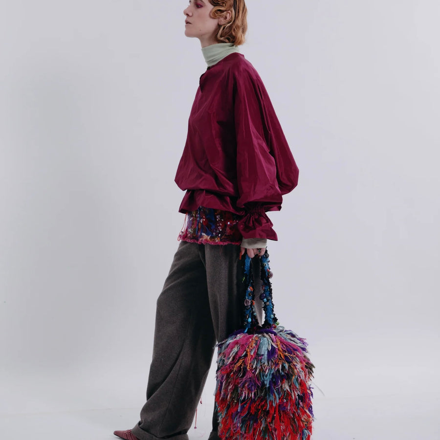 MATHILDE HIRONBALLOON SILK LONG BROUSE