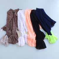 ANIGIG  BELL SLEEVE LACE HENLEY TOP