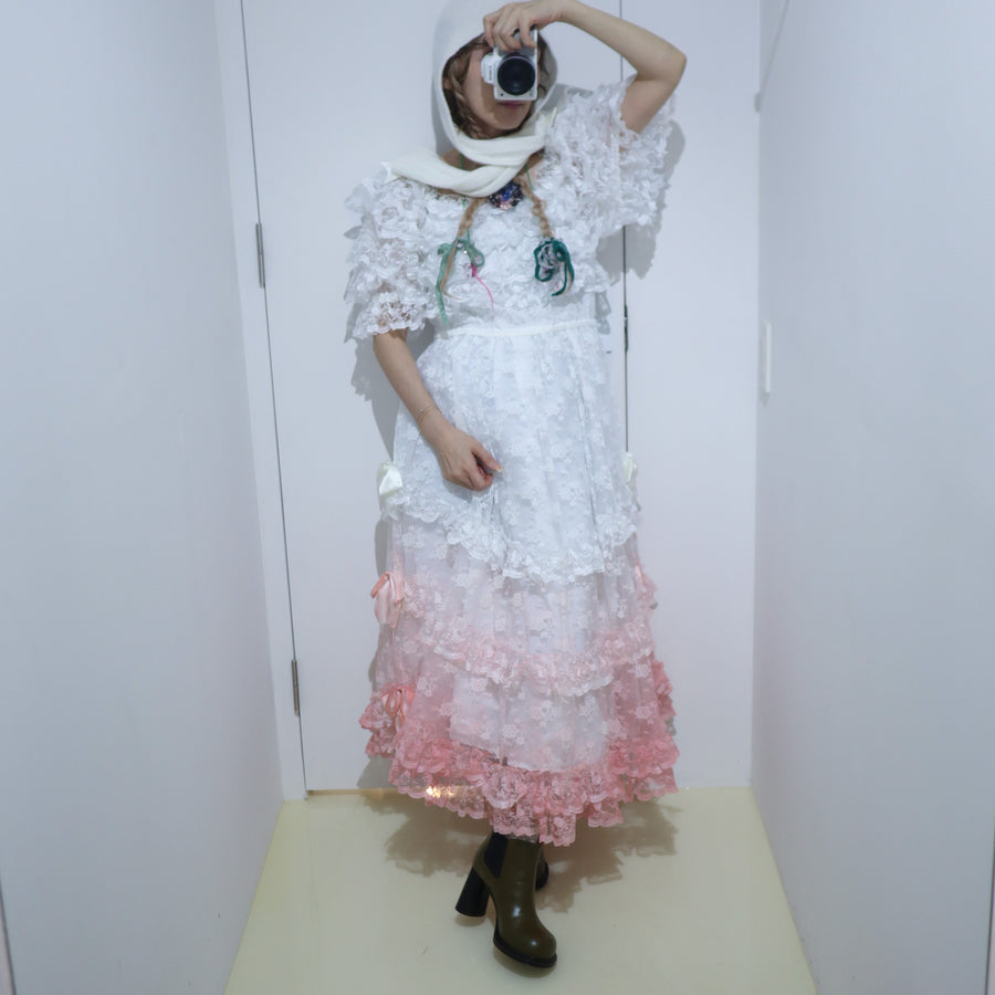 HANA YAGIFLOWER LACE DRESS