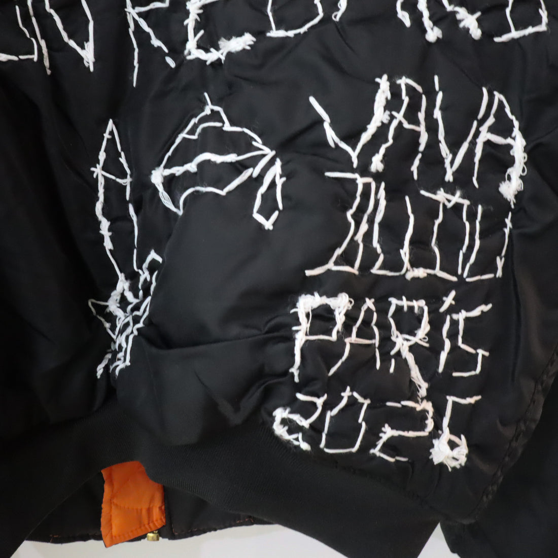 VAVA DUDU  EMBROIDERY MA-1 JACKET BLACK (B)