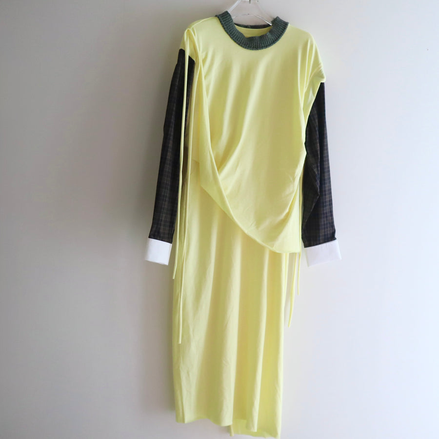 MERYLL ROGGEDRAPED T-SHIRT DRESS WITH SHIRT SLEEVE