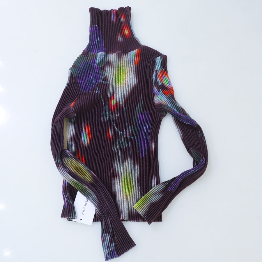 JULIA HEUERRU PLEATED KNIT PULLOVER IN EDWARD