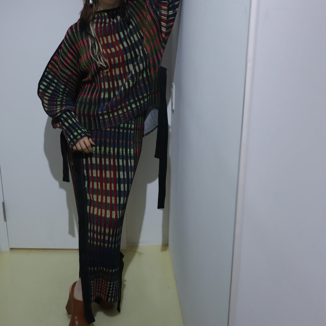 JULIA HEUER  EGON PLEATED KNIT SKIRT IN JONI