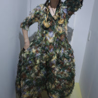＜EXCLUSIVE＞JULIA HEUER  KNOX PLEATED FURRY DRESS IN AMBER INGRID