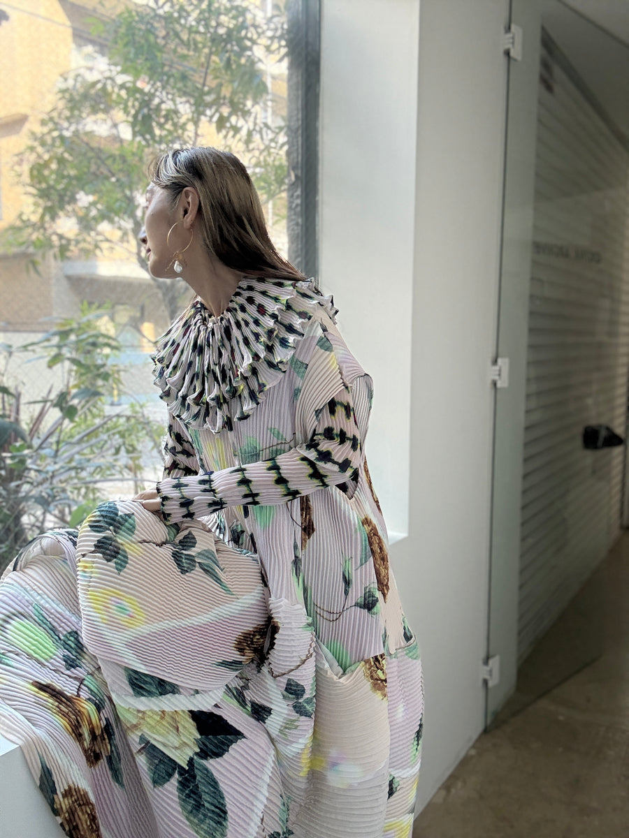 JULIA HEUERMAYA HANDPLEATED DRESS IN EDWARD