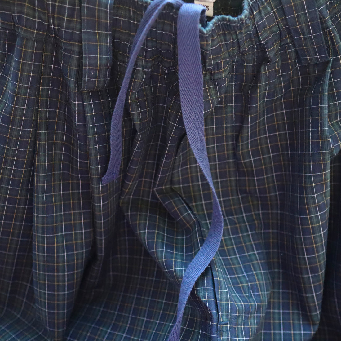 MERYLL ROGGE  WORKER DRAWSTRING CHINO  NAVY CHECK