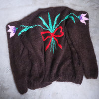 SOFIO GONGLI  FLOWER KNIT CARDIGAN "C"