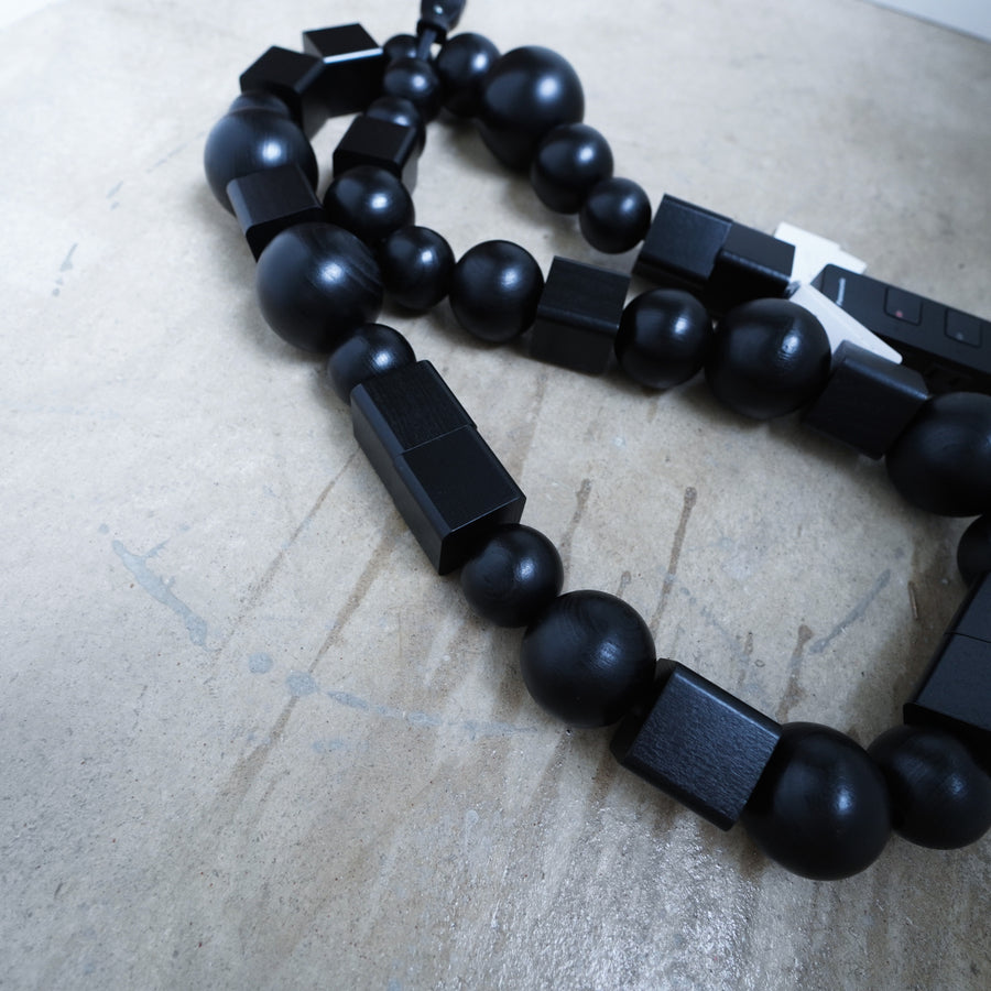 BLESSCABLE JEWELRY WOOD BLACK 2M
