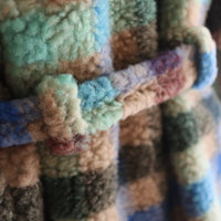 FRANZIUS  TOWEL COAT LIGTH  GREEN  CHECK