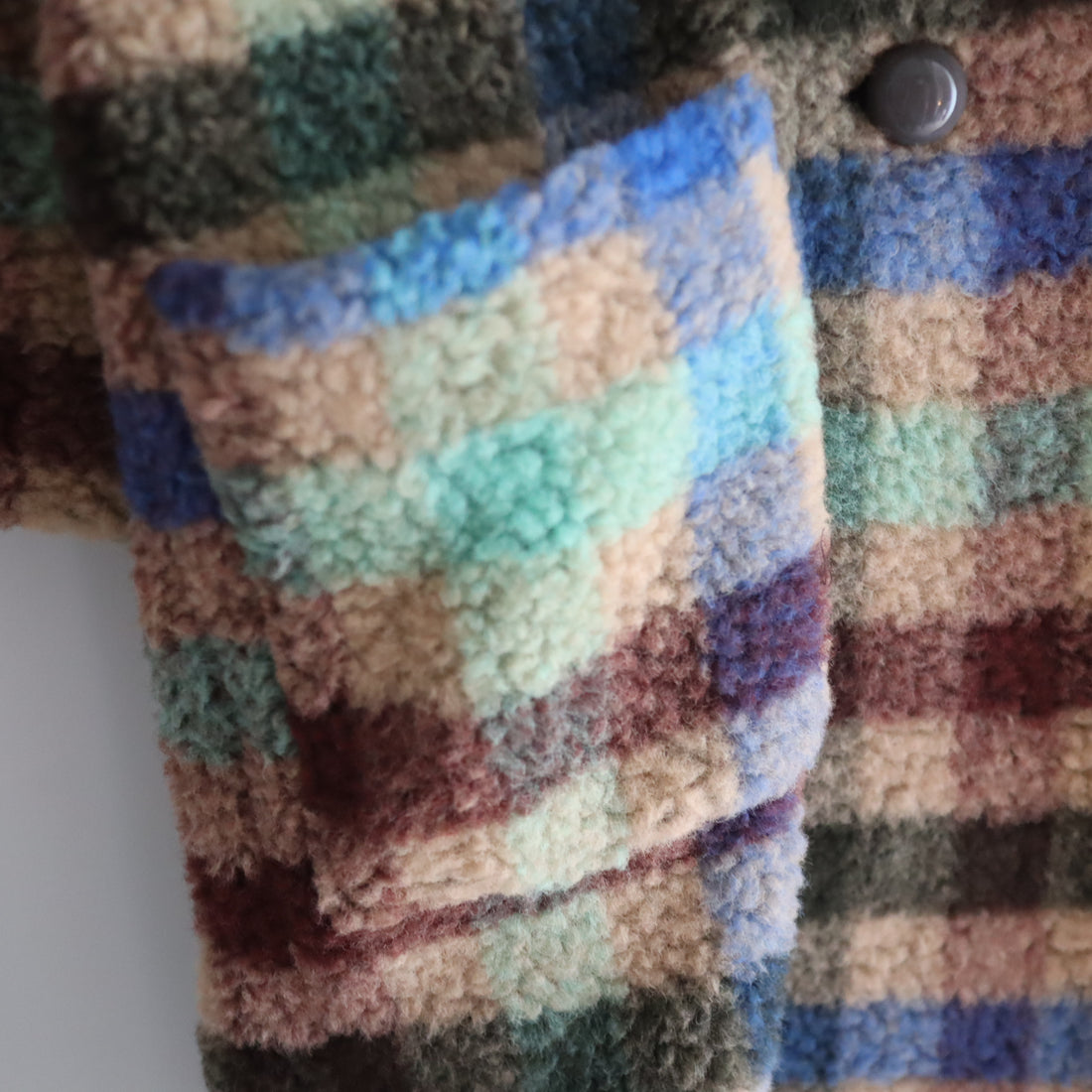 FRANZIUS  TOWEL COAT LIGTH  GREEN  CHECK