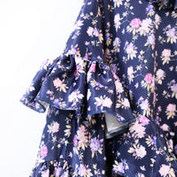 ANIGIG  FLORIS DRESS FLOWER NAYV x PINK LAVENDER