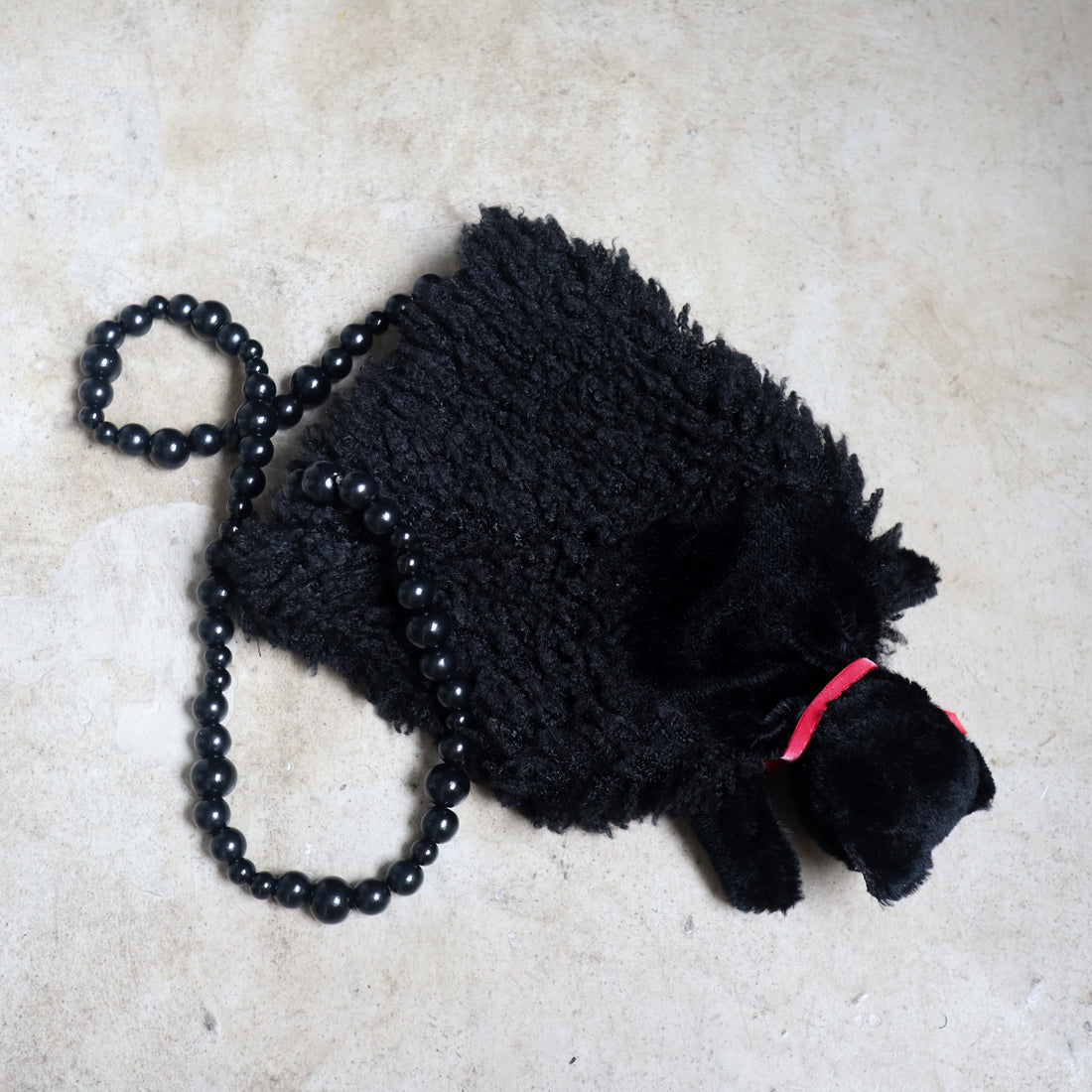 ANIGIG  ANIMAL FLUFFY SHOULDER BAG"BLACK CAT"