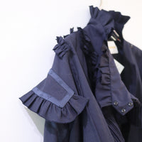 MIKIOSAKABE  STRIPED FRILLED JACKET "NAVY"