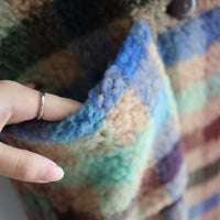 FRANZIUS  TOWEL COAT LIGTH  GREEN  CHECK