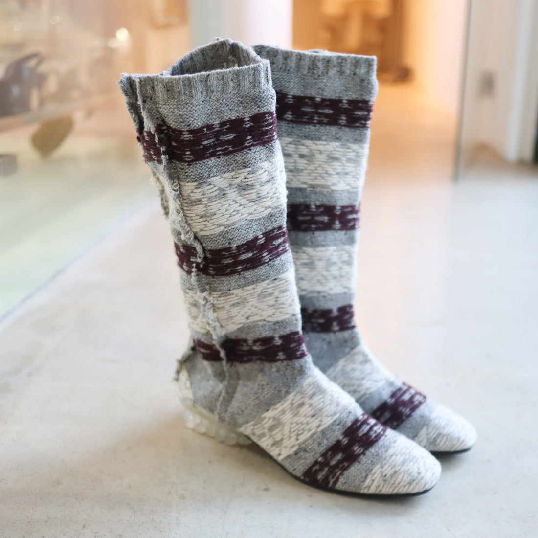 MERYLL ROGGE×GROUNDS  FAIRISLE BOOTS