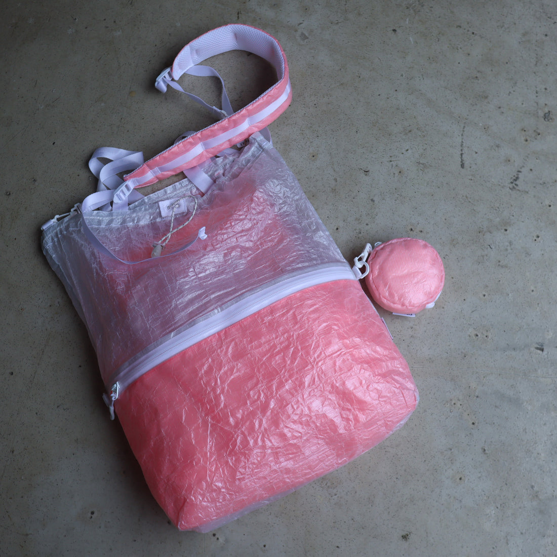 [Made to order] CALL TULLE GATHERED BACKPACK PINK