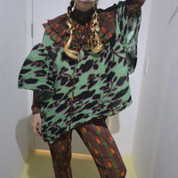 ＜EXCLUSIVE＞JULIA HEUER  ROSE FLARE TROUSERS IN EARTHY ROMAN
