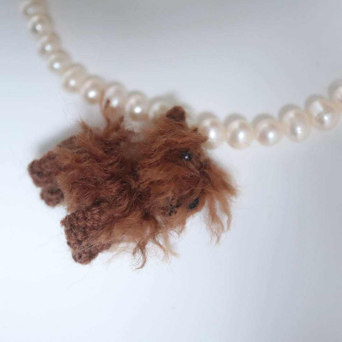 MINITURE FLUFFY  DOG”BROWN"