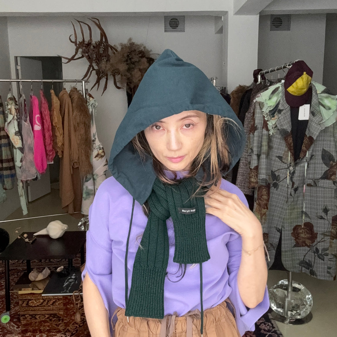 MERYLL ROGGE  HOODIE SCARF