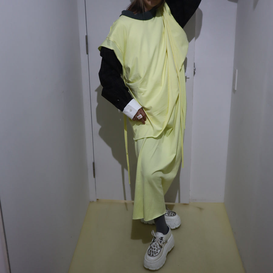 MERYLL ROGGEDRAPED T-SHIRT DRESS WITH SHIRT SLEEVE