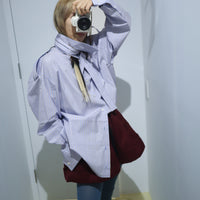 MERYLL ROGGE  DECONSTRUCTED SHIRT PALE BLUE