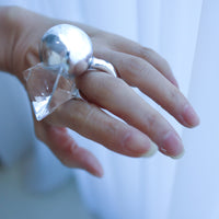 IMAGO  ALUMINUM RING CRYSTAL QUARTZ