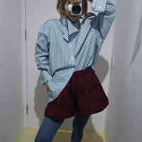 MERYLL ROGGE  DECONSTRUCTED SHIRT GREEN BLUE