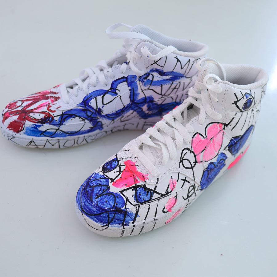 VAVA DUDU PAINTED SNEAKERS NIKE HIGH