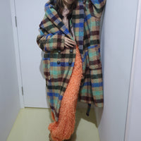 FRANZIUS  TOWEL COAT LIGTH  GREEN  CHECK