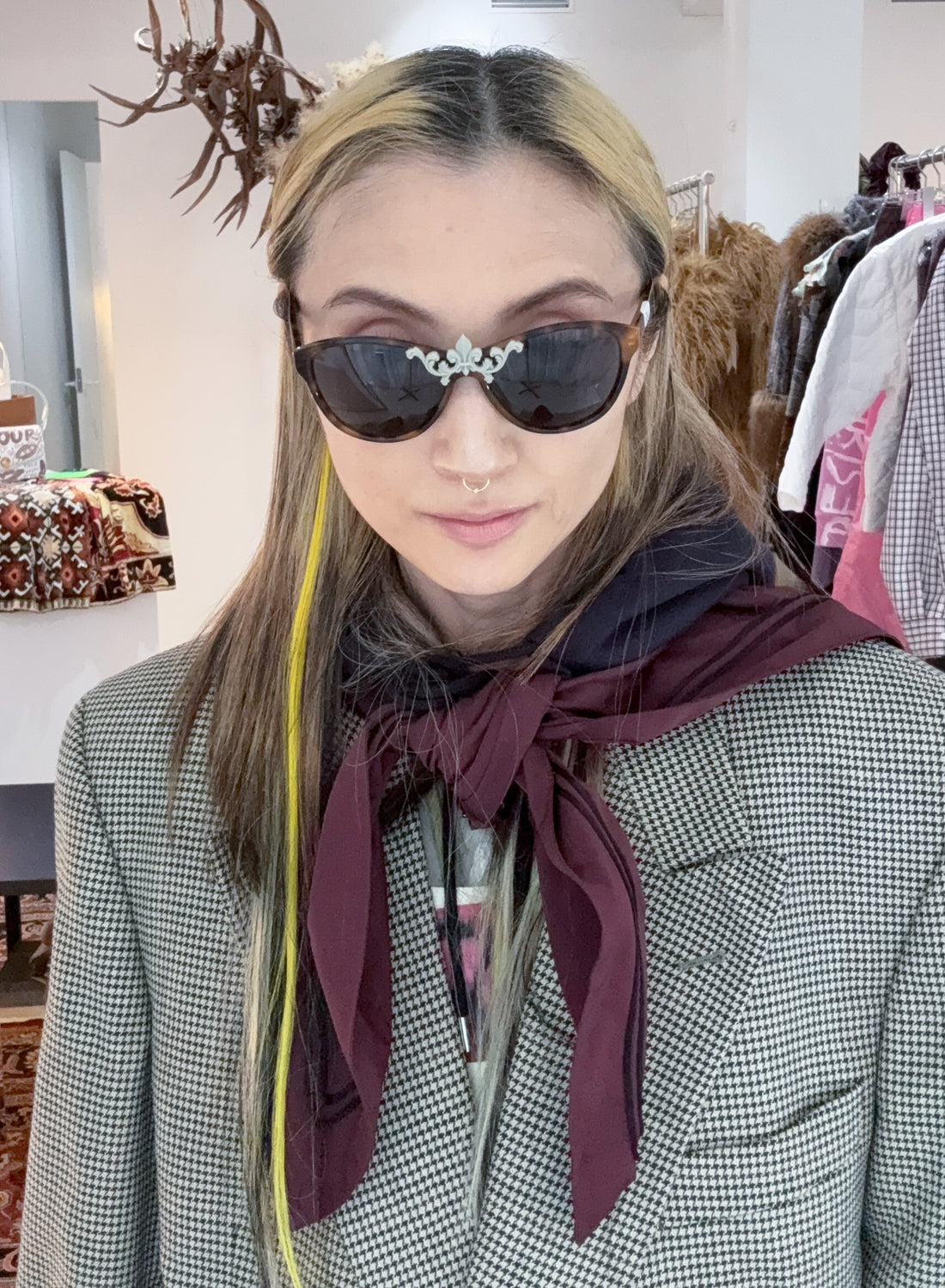 ANIGIG  MOLDING GLASSES TORTOISESHELL×ICEGREY