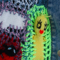 LOU DE BÈTOLY  KNITTED DOLLS JACKET BLUE